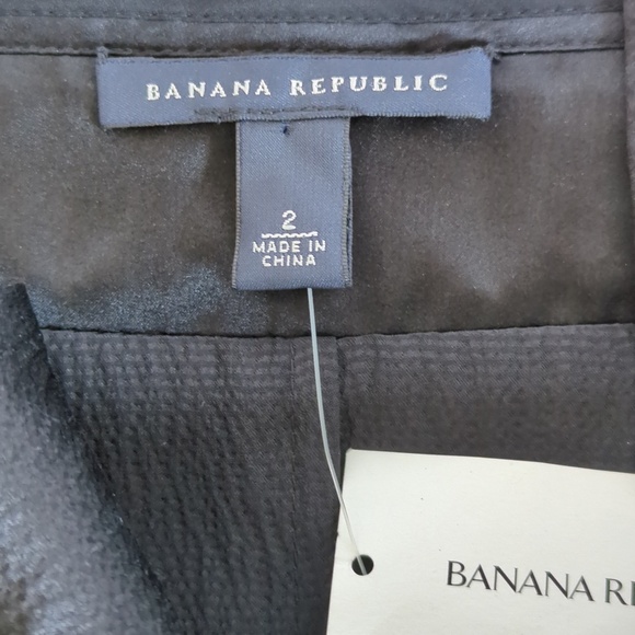 Banana Republic Black Silk Belted Pleated Sleeveless Mini Dress NWT - Picture 11 of 13